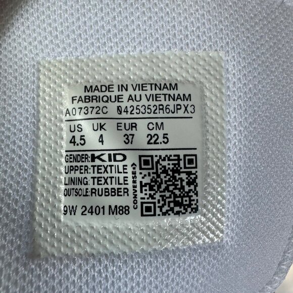 ❤️Converse Kid Shoes 4.5 Taylor All Star Move Platform White Pink Ombre A07372C - Picture 9 of 13